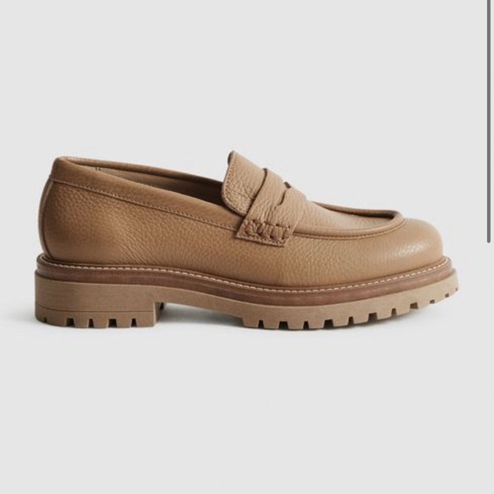 Reiss Beckton Brown Leather Loafers - Picture 2 of 8